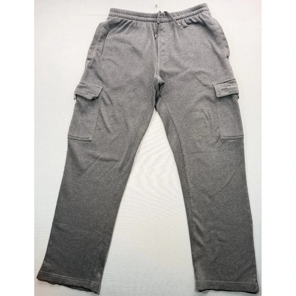 Beverly Hills Polo Club BHPC Fleece Cargo Sweatpants Charcoal Grey Men's Medium